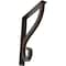 Ekena Millwork Ashford Triple, Wrought Iron Bracket, (Triple center brace), Antiqued Bronze 2"W  x 12"D x 15"H BKTM02X12X15TASABZ - alternate 1